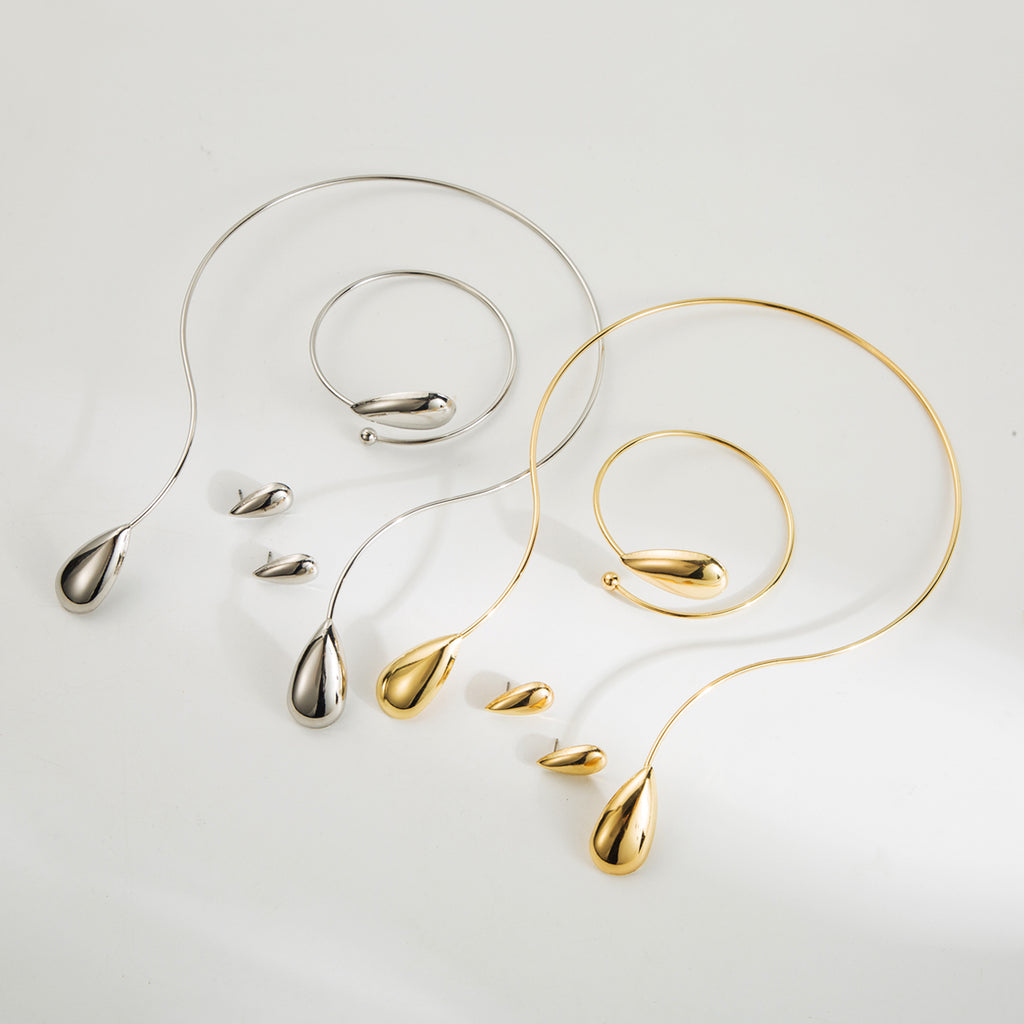 Gold Plated Tear Drop Studs