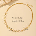 Commute Round Gold Plated Necklace
