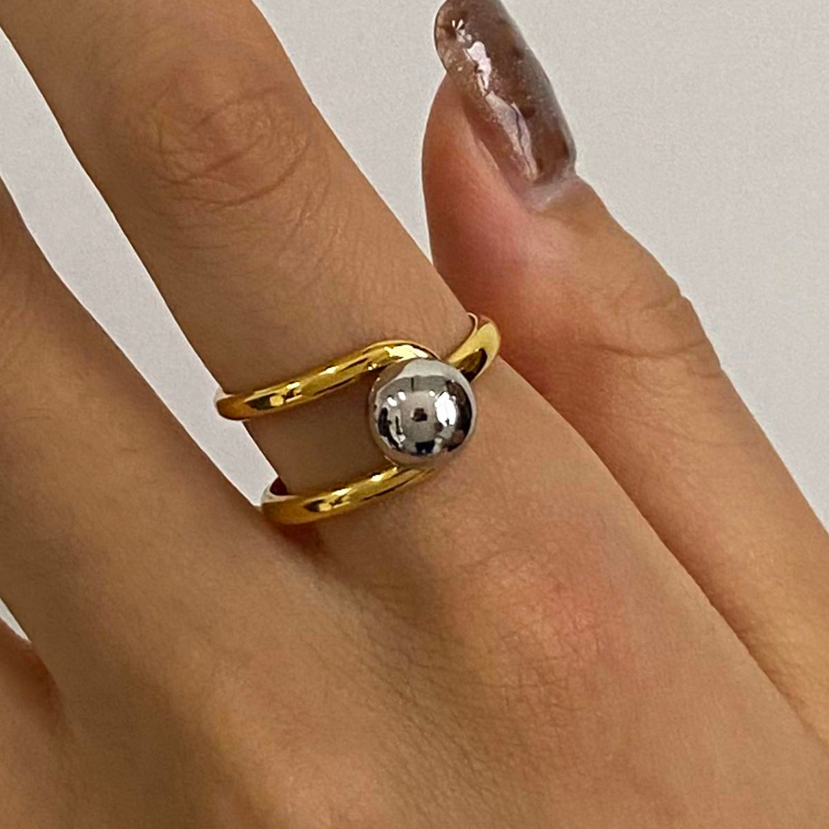 Pearl-Accented Open Ring