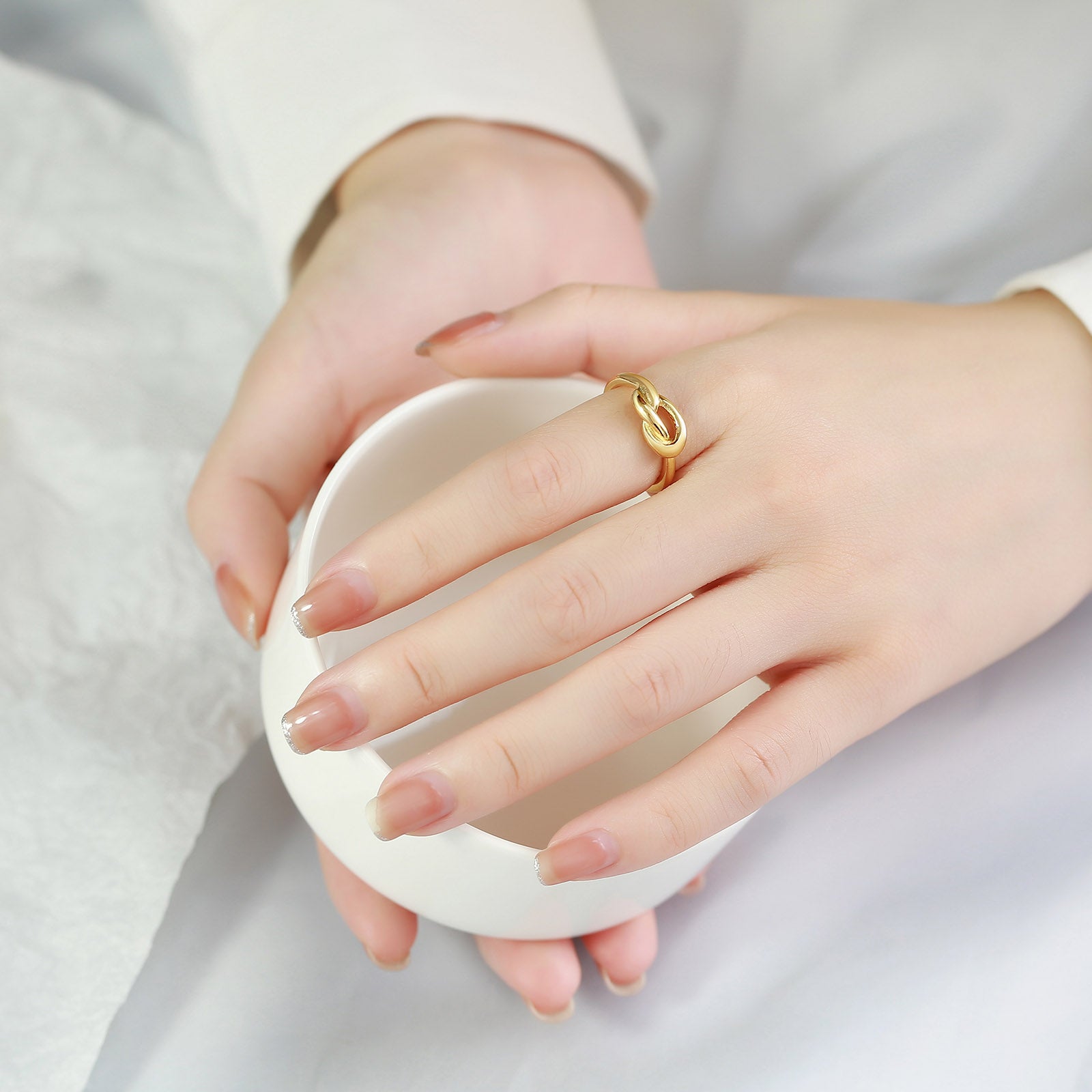 Gold Plated Knot Ring