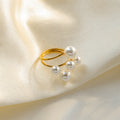 Spiral Pearl Ring