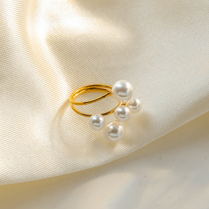 Spiral Pearl Ring