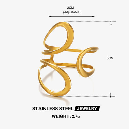 Asymmetrical Wave Ring