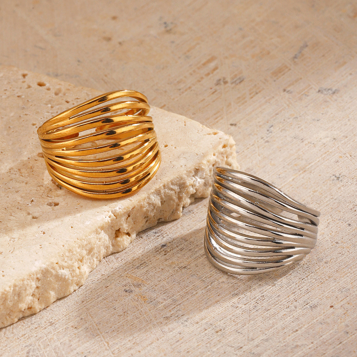 Wavelet Dome Ring