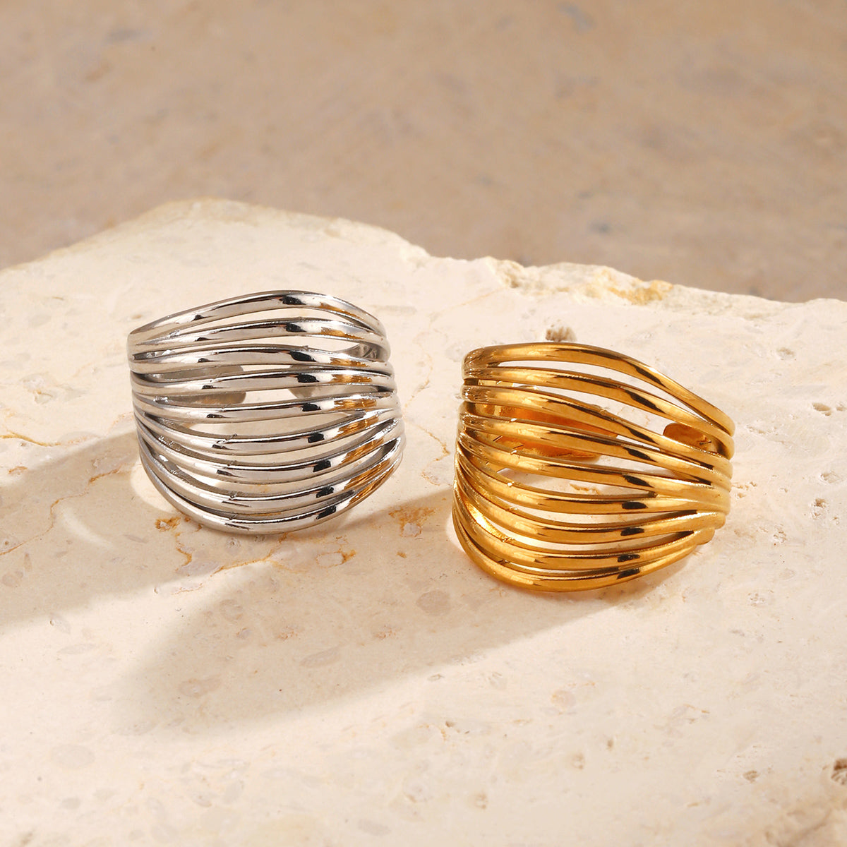 Wavelet Dome Ring