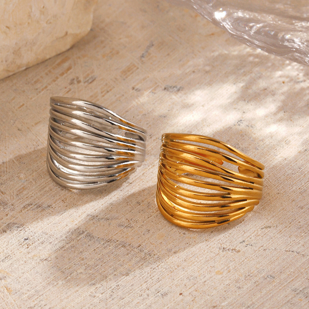 Wavelet Dome Ring