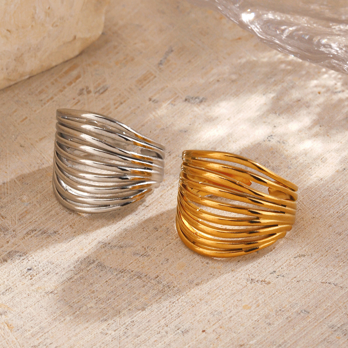 Wavelet Dome Ring