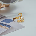 Organic Flow Crystal Ring
