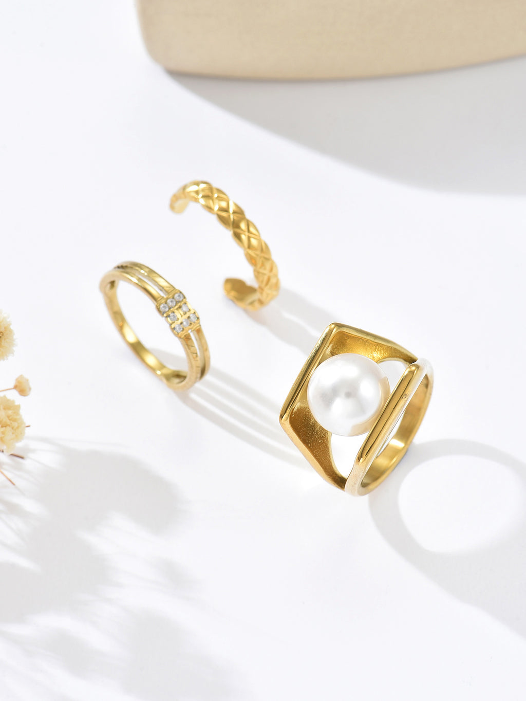 Radiant Pearl Cage Ring
