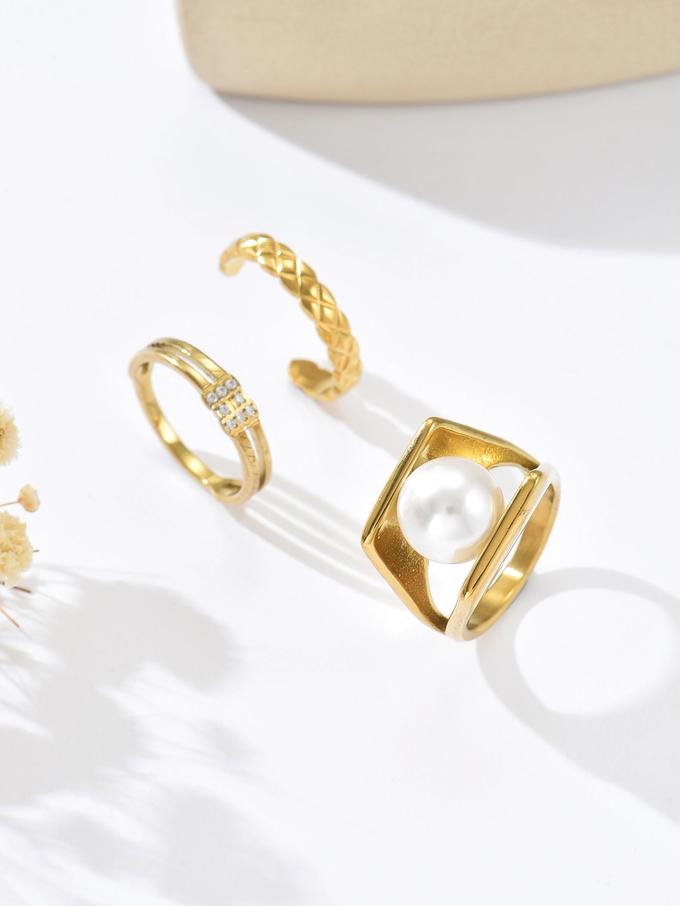 Radiant Pearl Cage Ring