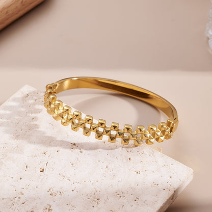 Geometric Grid Bangle