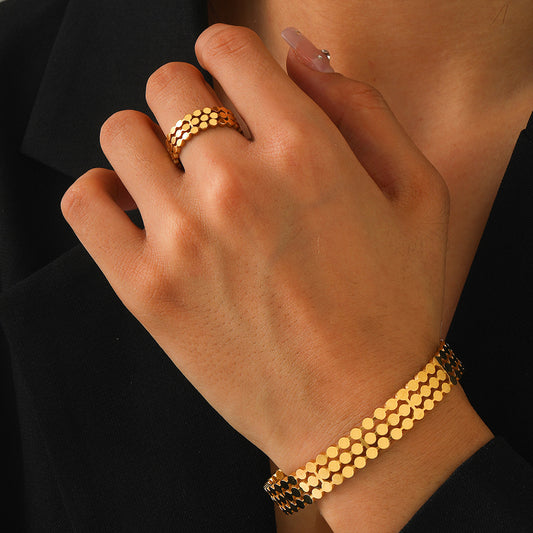 Honeycomb Cuff Bracelet