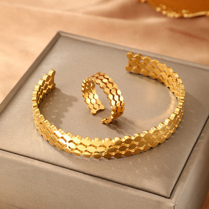 Honeycomb Cuff Bracelet