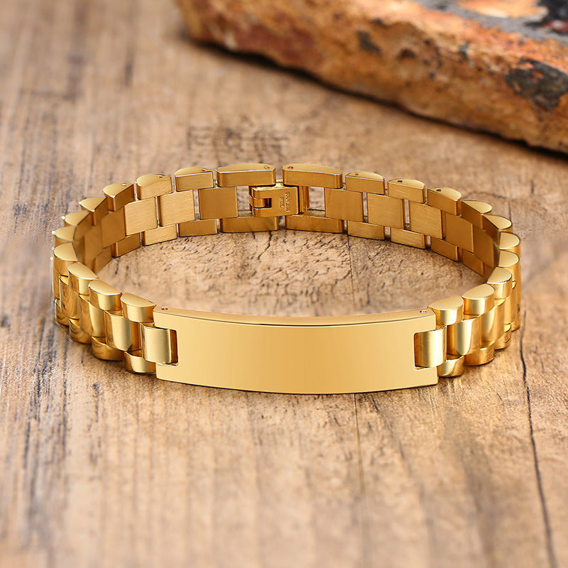 Men's Classic Plate Bracelet