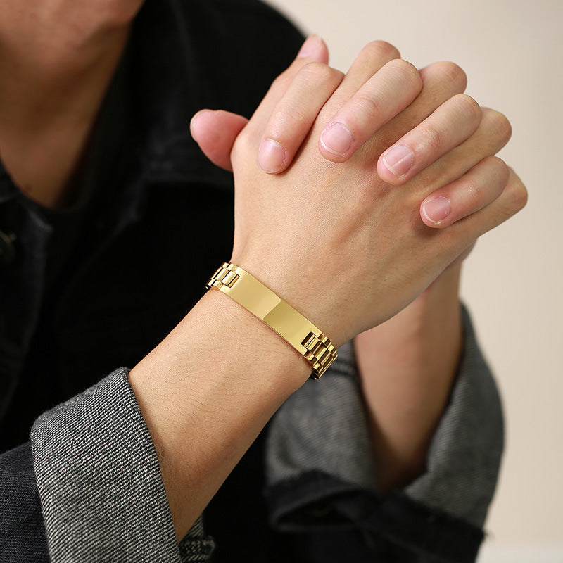 Men's Classic Plate Bracelet