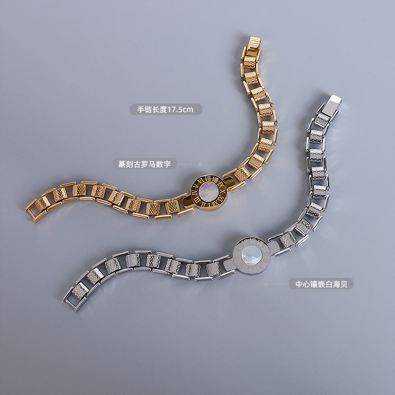 Roman Dial Link Bracelet