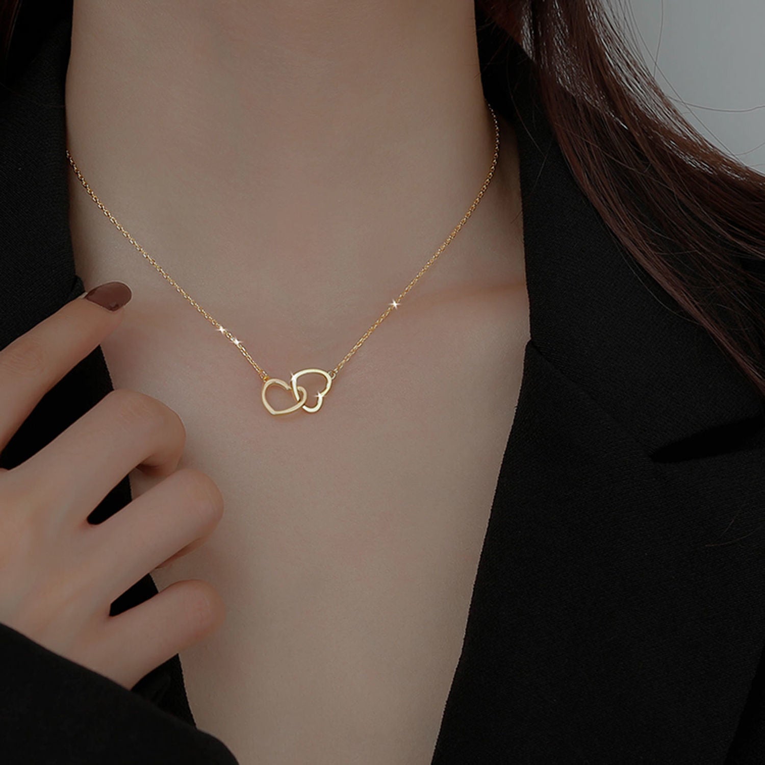 Paris Double Heart Necklace