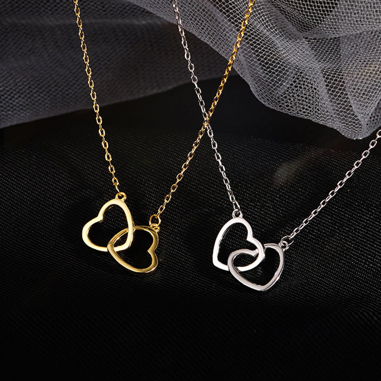 Paris Double Heart Necklace