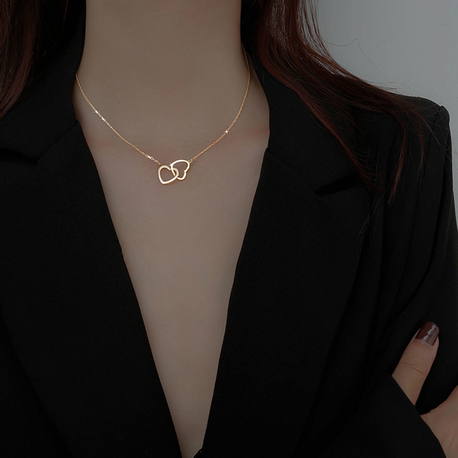 Paris Double Heart Necklace