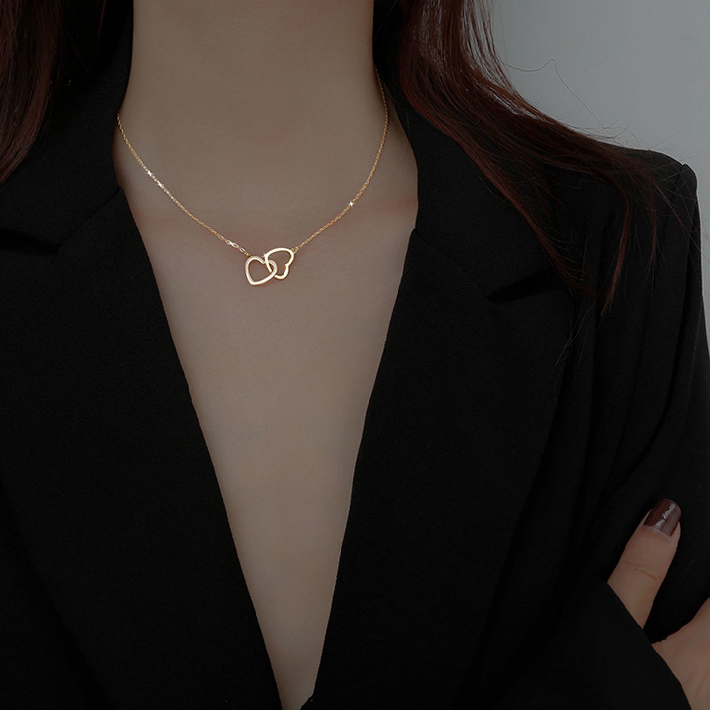 Paris Double Heart Necklace