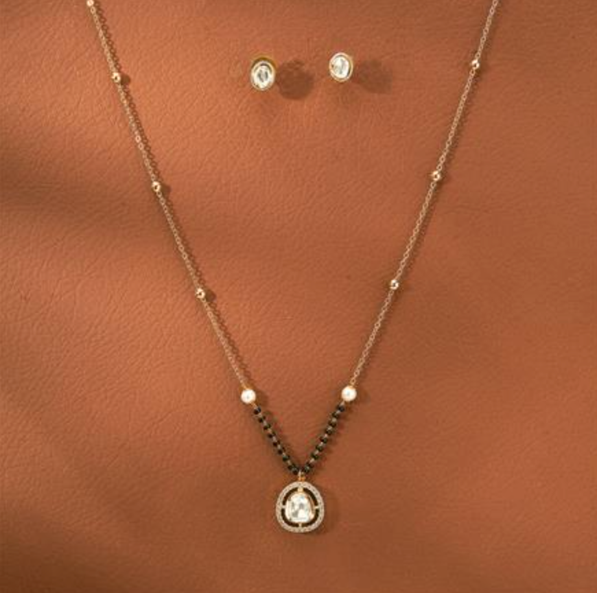 Radient Oval Mangalsutra Set