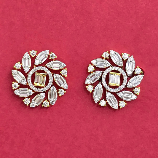 Radiant Petal Spiral Stud Earrings