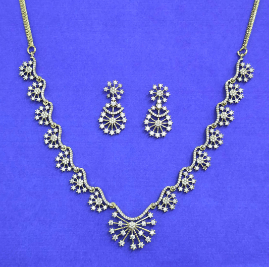 Radiating Bloom Link Necklace Set