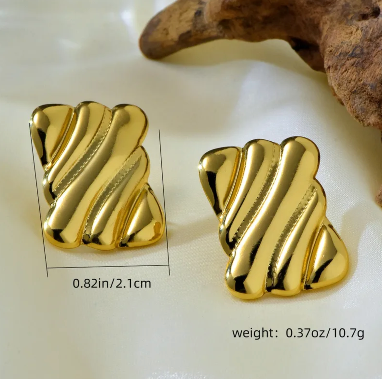 Rectangular Stripe Studs