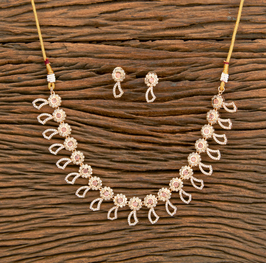 Ruby Blossom Necklace Set