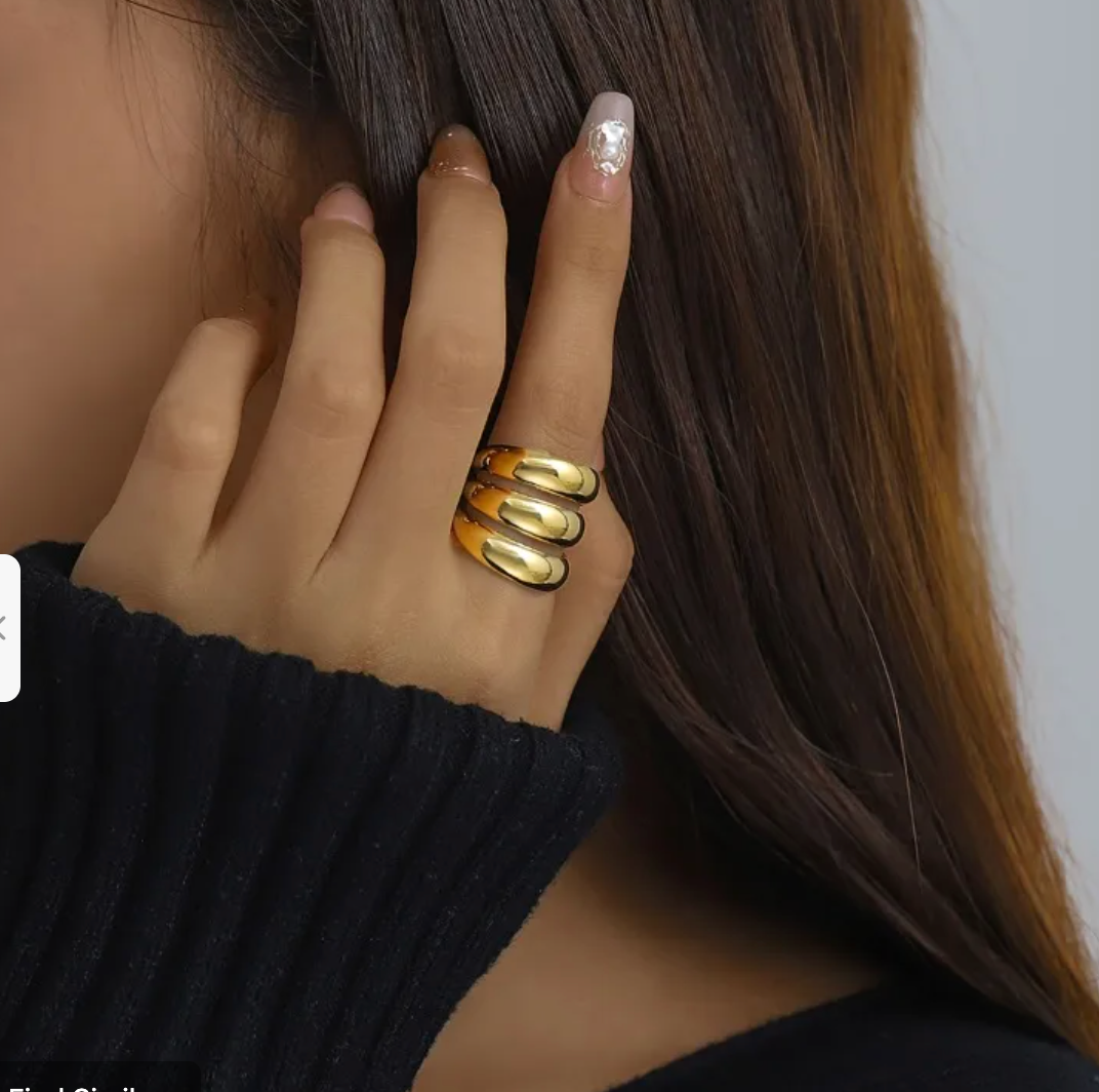 Golden Ripple ring