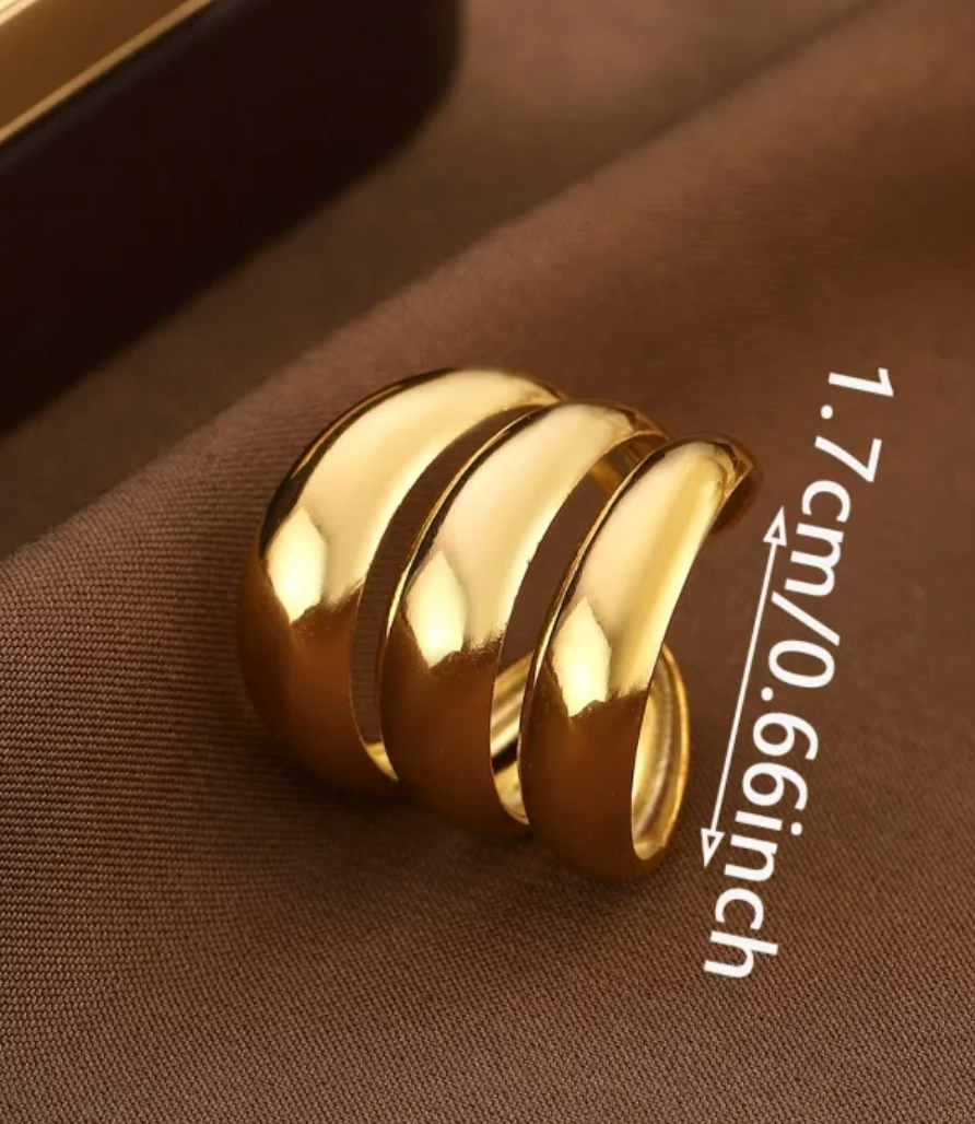 Golden Ripple ring