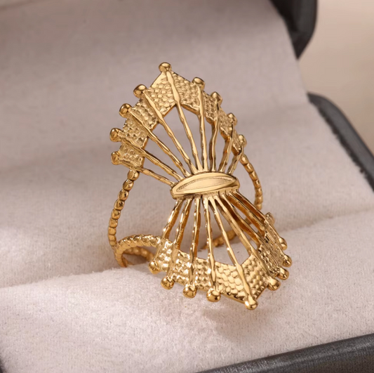 Art Deco Fan Ring