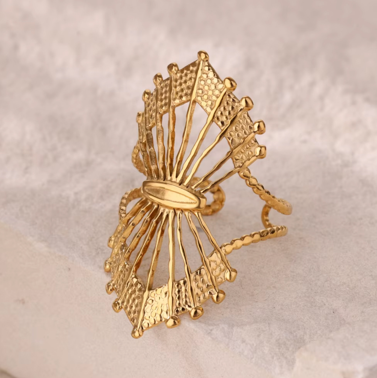 Art Deco Fan Ring