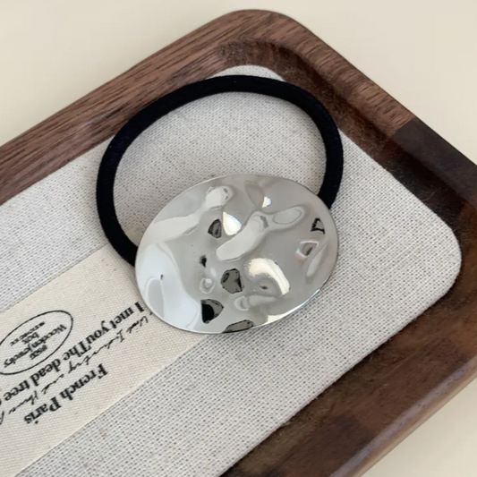 Hammered Disc Hair Tie