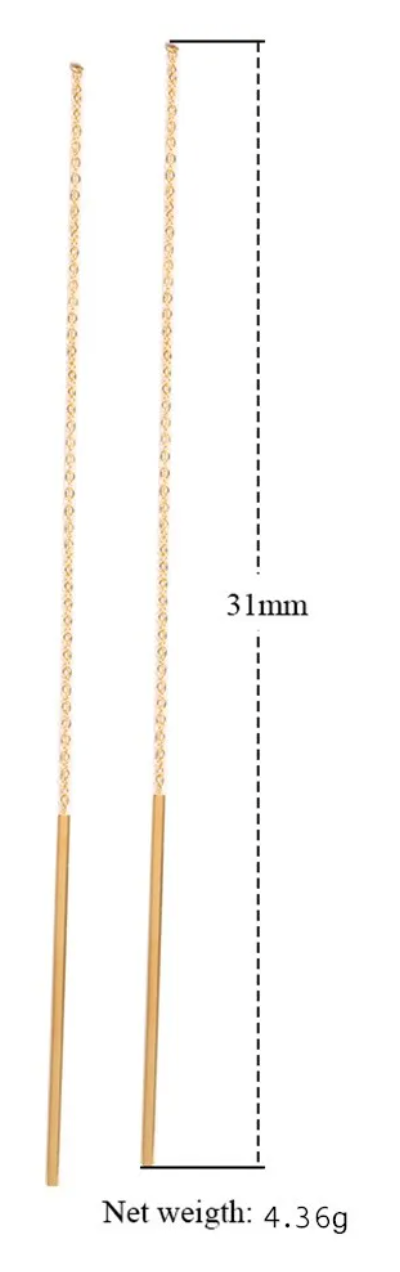 Sleek Bar Threader Earrings