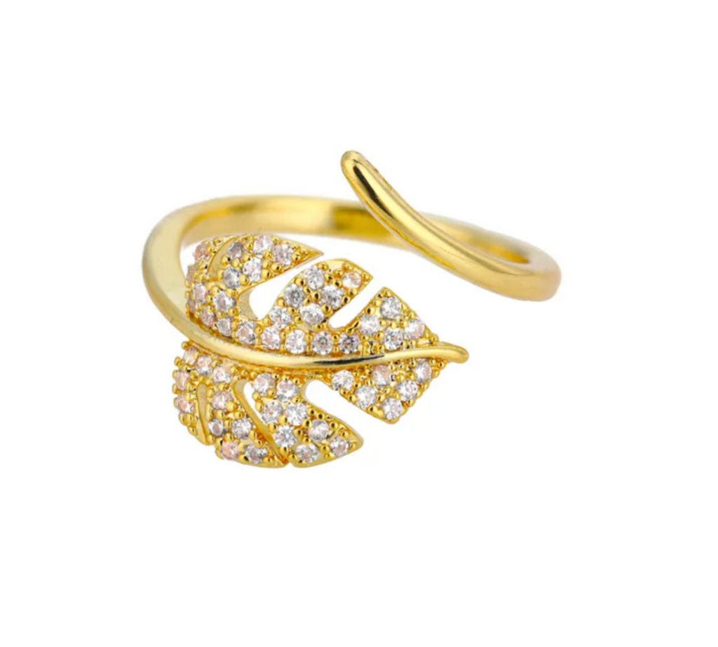 Golden Palm Ring