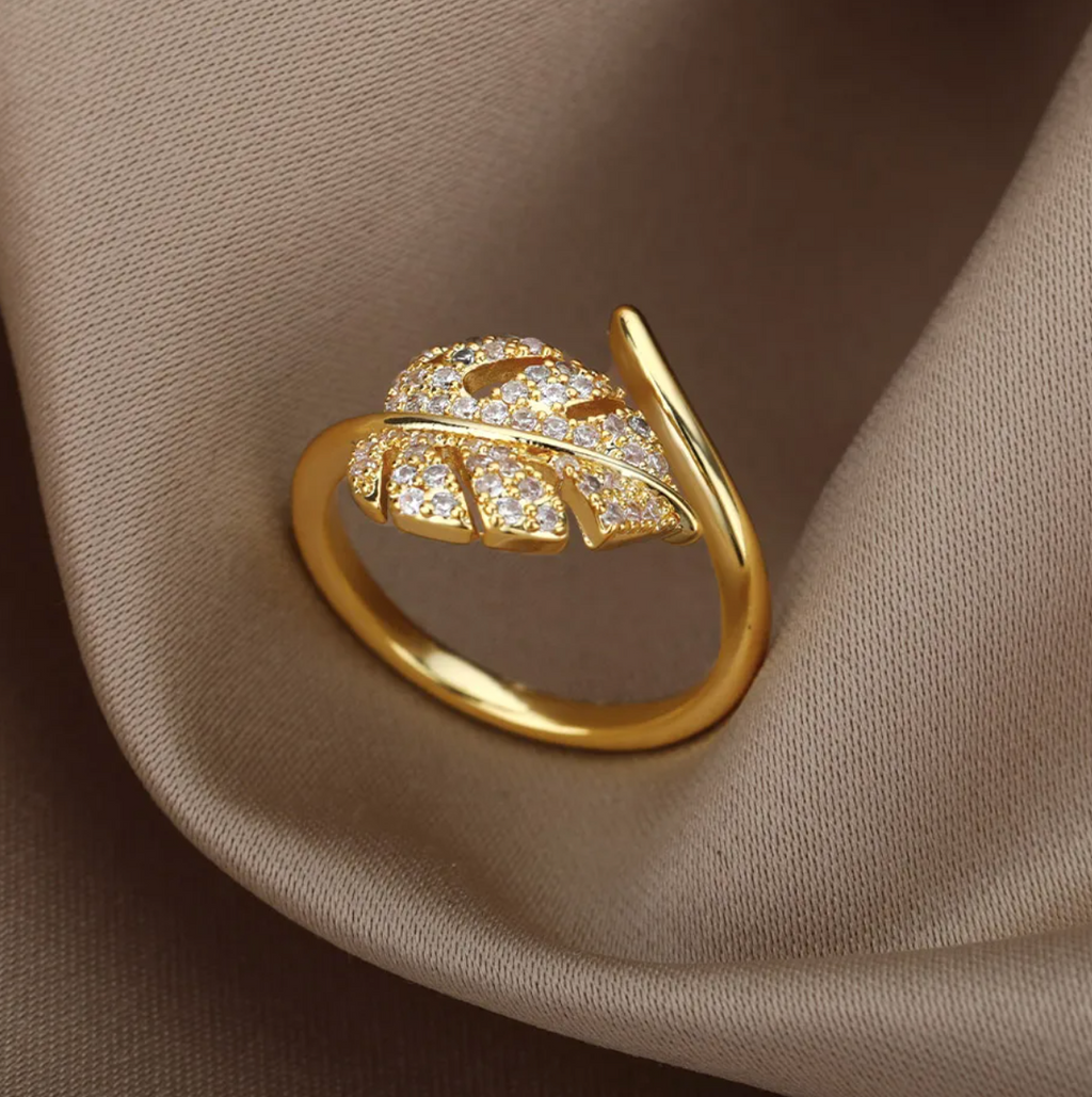Golden Palm Ring
