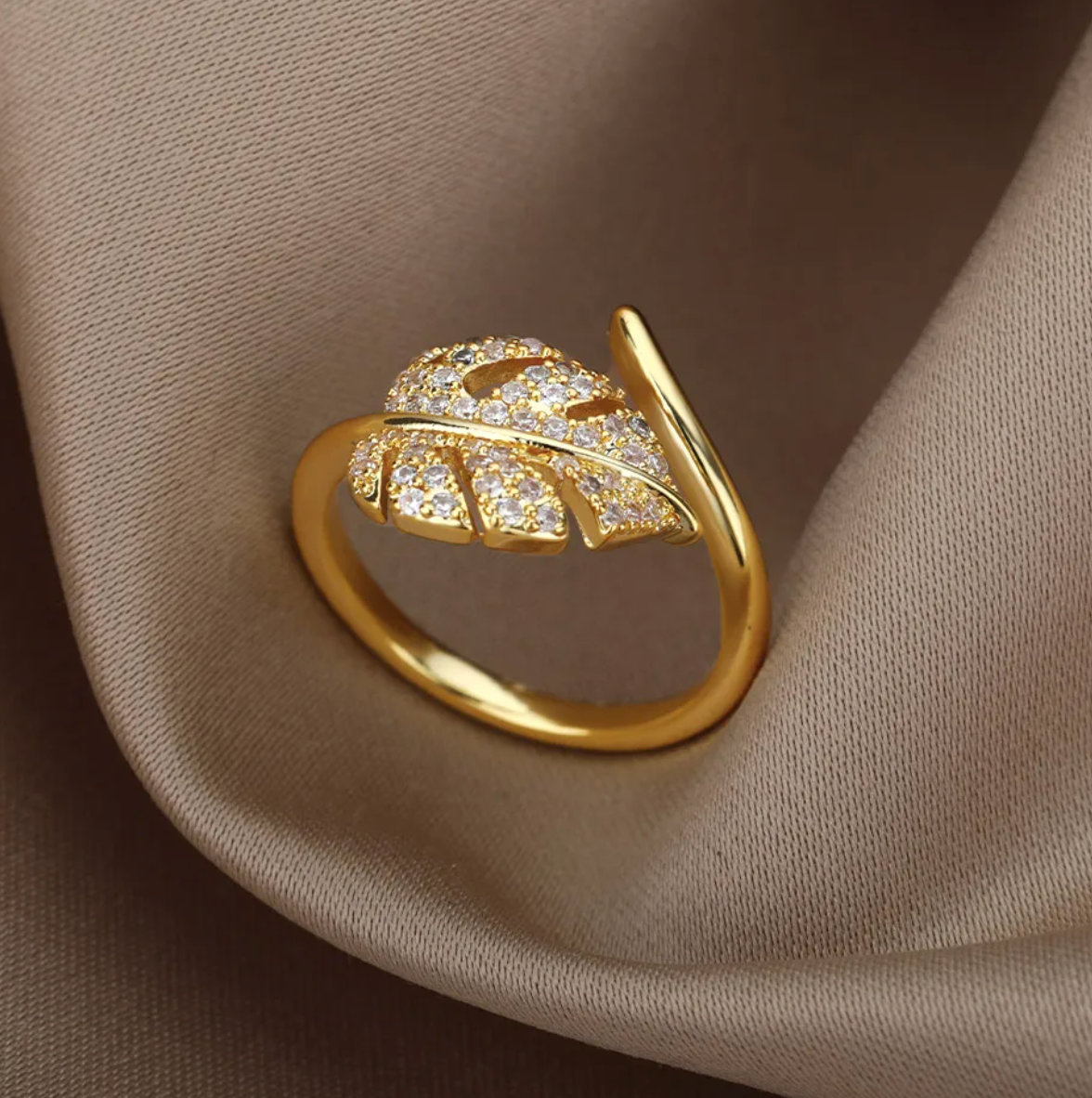 Golden Palm Ring