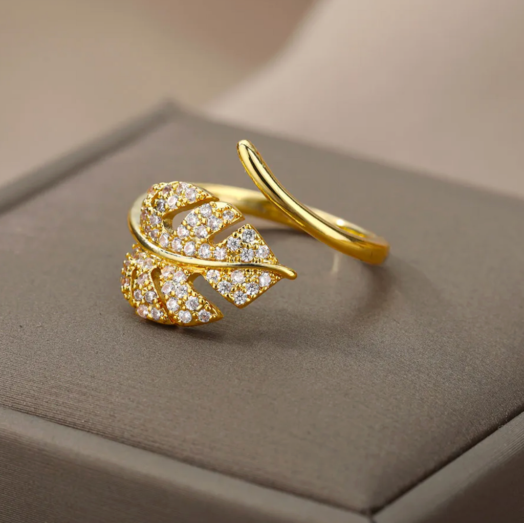 Golden Palm Ring