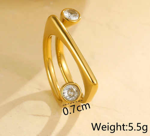 Duet Solitaire Ring
