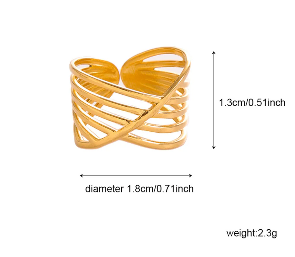 Interlaced Cuff Ring