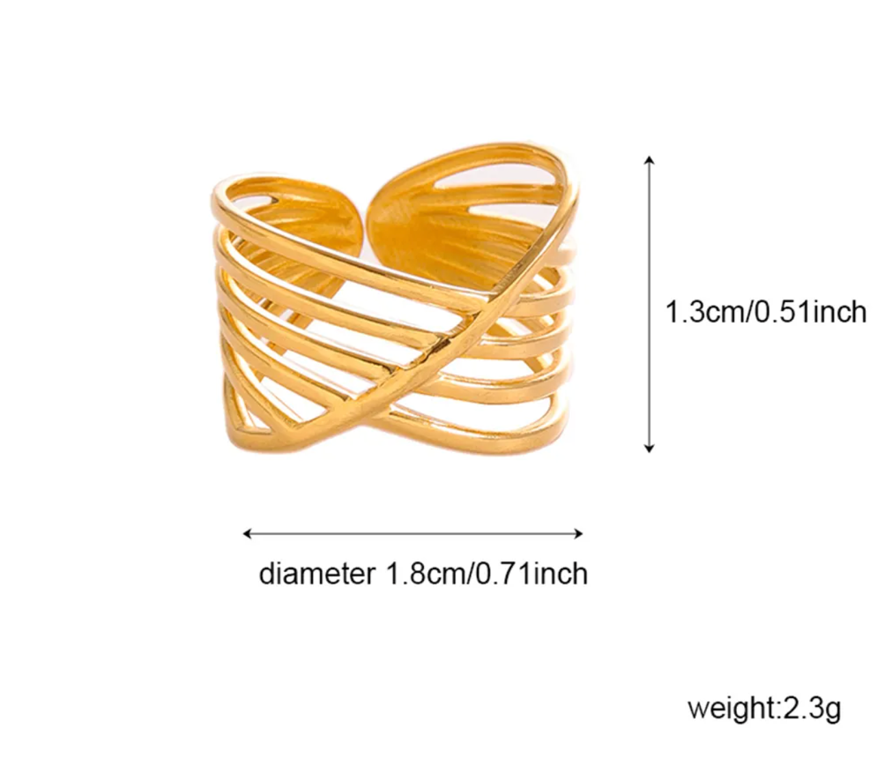 Interlaced Cuff Ring