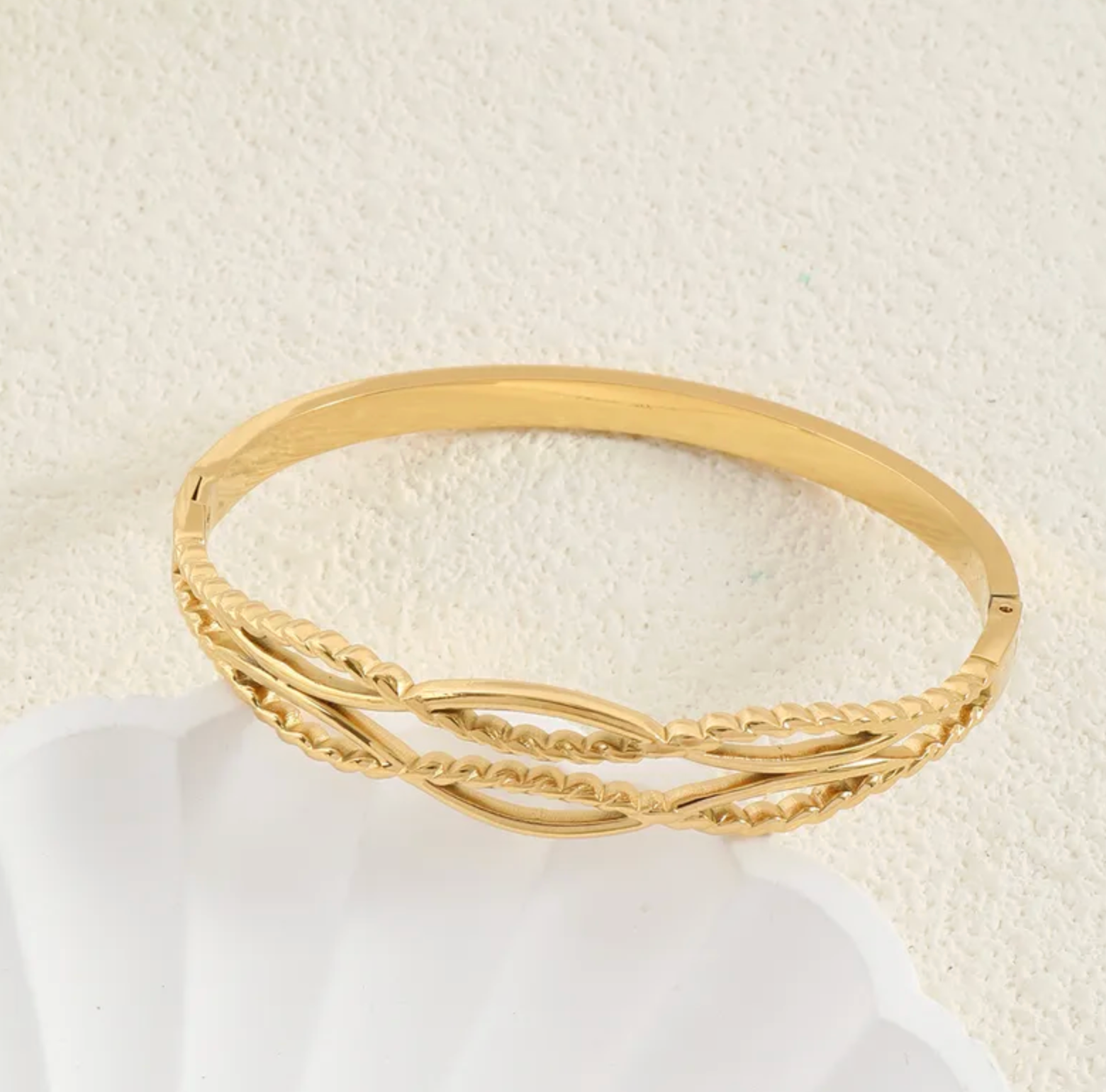 Gold Plated Spiral Bracelet