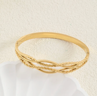 Gold Plated Spiral Bracelet