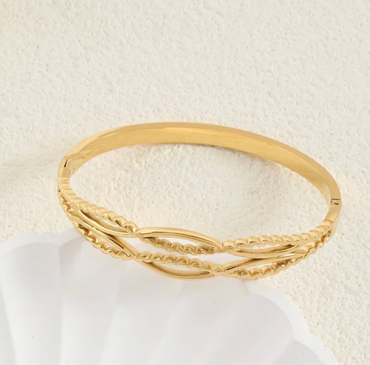 Gold Plated Spiral Bracelet