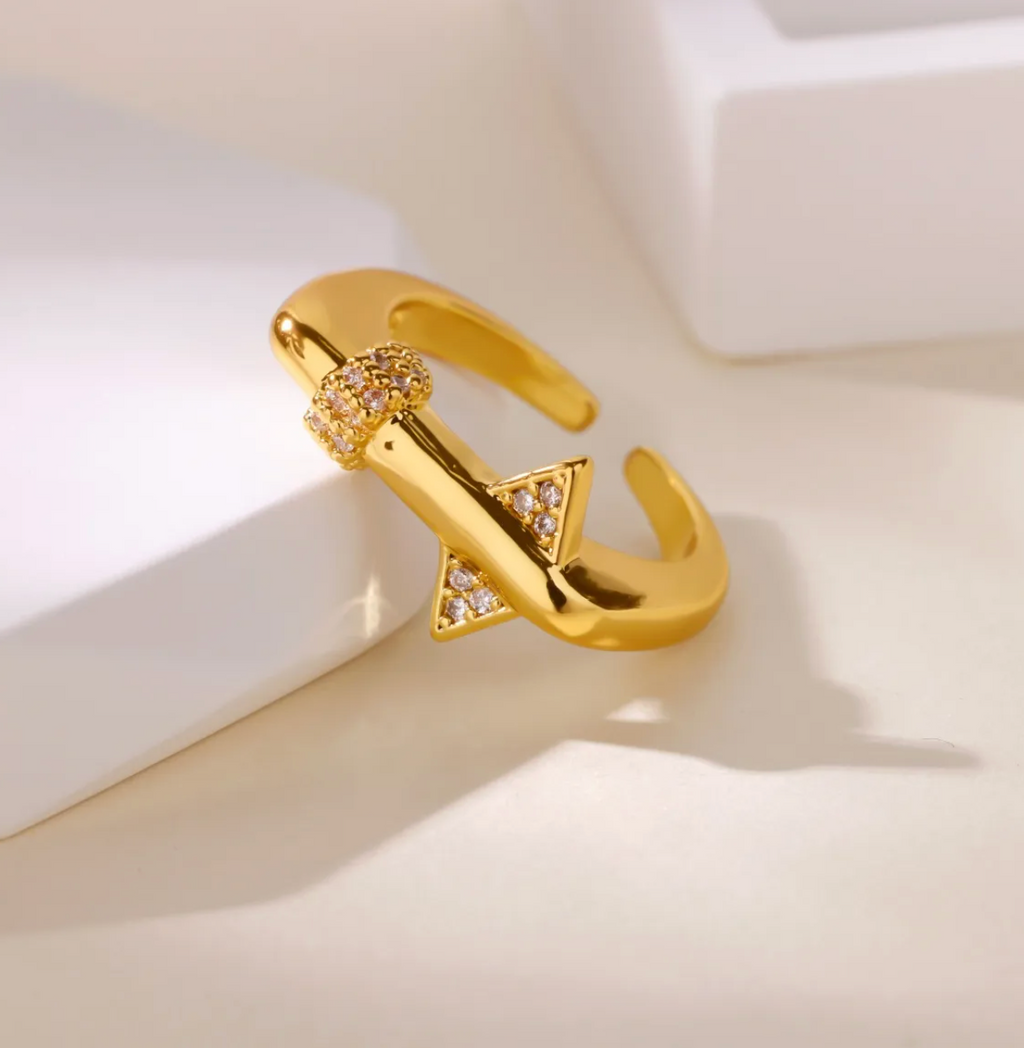 Wavy Wishbone Cuff Ring