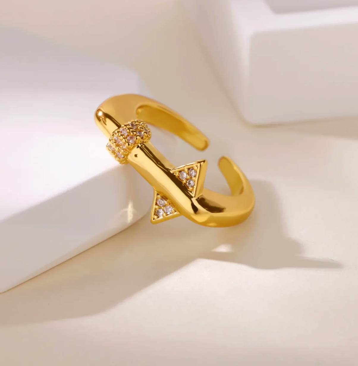Wavy Wishbone Cuff Ring