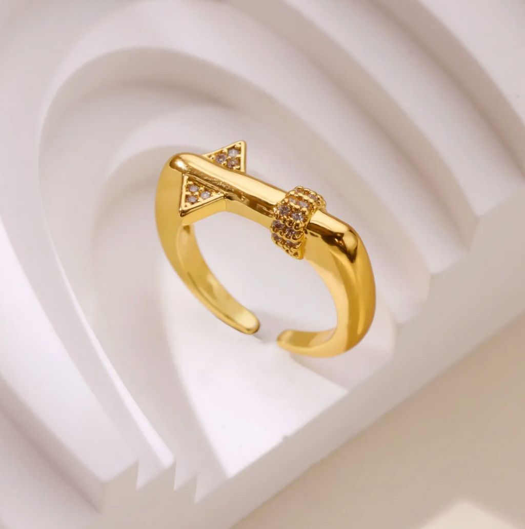 Wavy Wishbone Cuff Ring