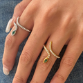 Emerald-Eyed Cobra Ring