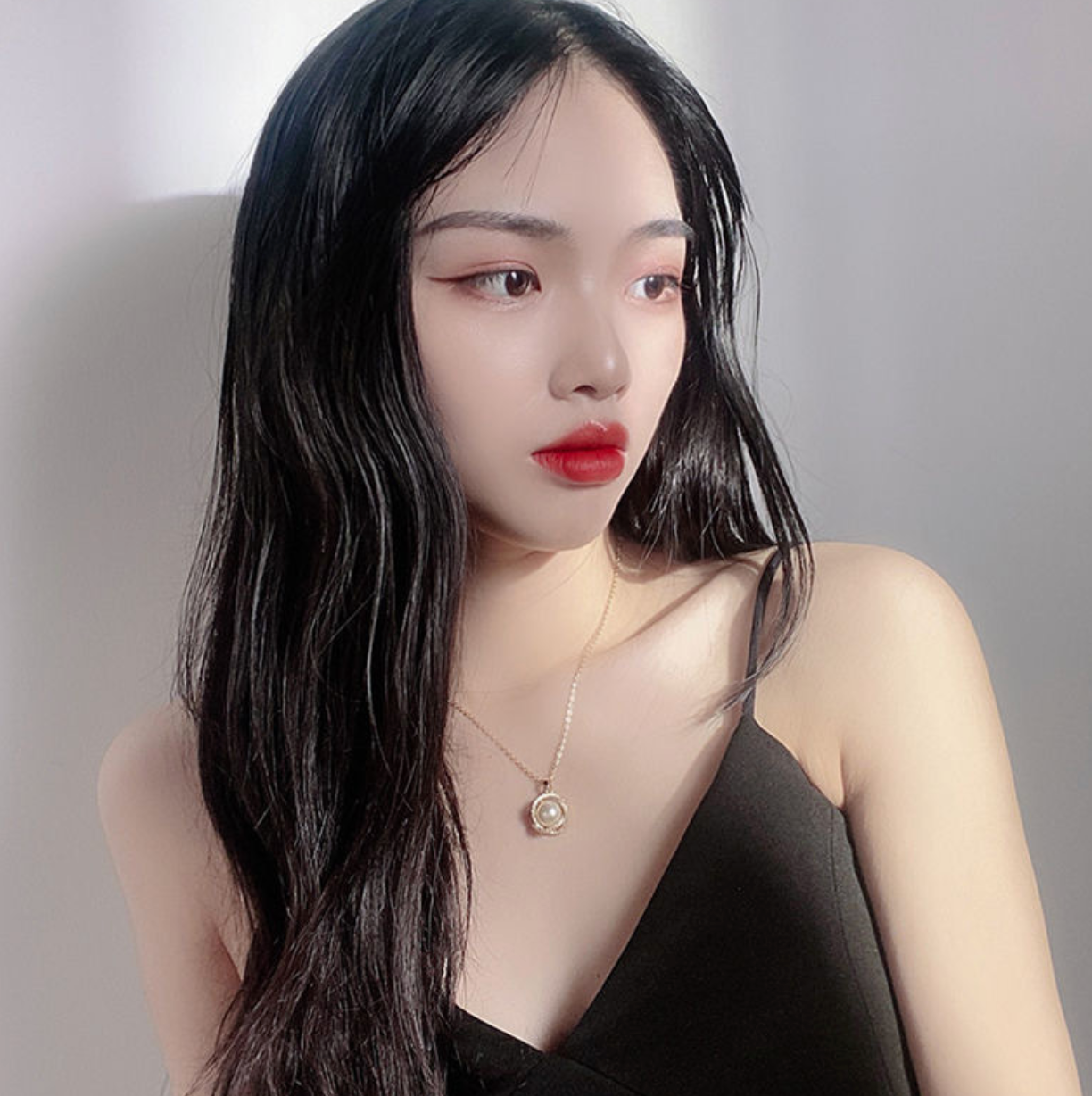 Pave Orbit Pearl Necklace